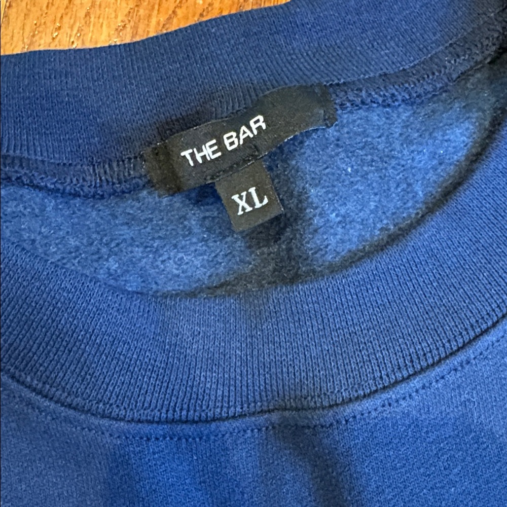 THE BAR - VARSITY SWEATSHIRT NAVY/BABY BLUE (XL) - Picture 8 of 8